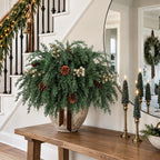 16PCS Christmas Cedar Pine Stems Branches Decor Artificial Greenery Picks