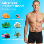 Men’s Prostate Health & Urinary Comfort Support with Saw Palmetto, Stinging Nettle & Beta-Sitosterol | Supports Prostate Size & Flow | Third-Party Tested, Vegan, Non-GMO, Gluten-Free, 120 Capsules