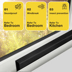 Tlswshsy 2 in x 6.5 ft Air Conditioner Foam Tape - 3Pcs Non-Adhesive Foam Seal Strip with Glue Point for Door & Window Seal