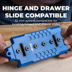 Kreg Shelf Pin Jig 1/4 Inch - Cabinet Shelf Hole Drilling Guide - Edge Aligned Precision Jig - Adjustable Shelf Pin Tool - KMA3225