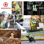ASIPHITU Reflective Safety Vest for Women High Visibility Security Vest with Pockets Zipper Front Work Vest with Reflective Strips Meets ANSI/ISEA Standards(W-OrangeBlack-L)
