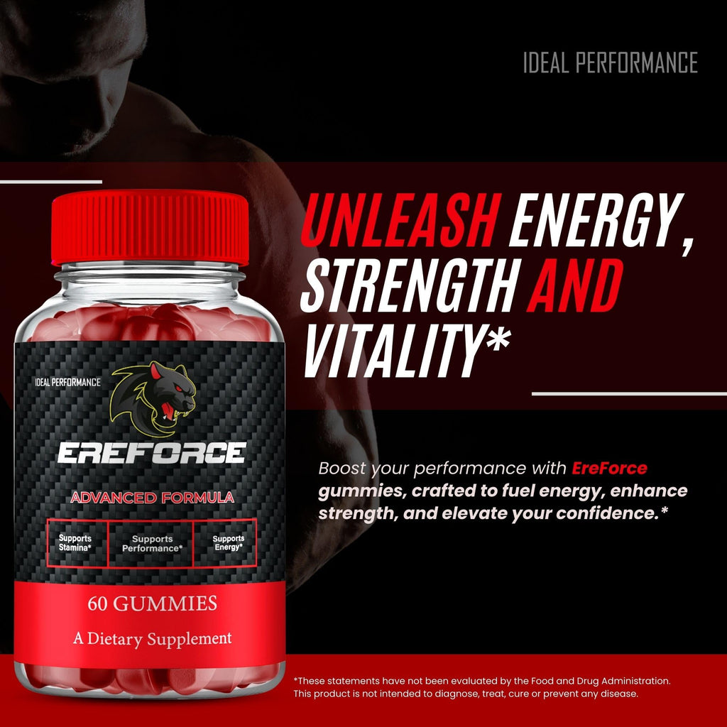 Ereforce Gummies, Ereforce Reviews Supplement Gummies - Maximum Strength Performance, All Natural Support Overall Health & Wellness, Premium Ere Force Advanced Support Gummy Reviews (2 Pack)