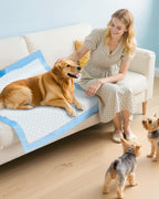 Powools Puppy Pads for Dogs, 34x28 in, 6-Layer Leakproof, 50-Pack