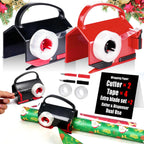 2-in-1 Wrapping Paper Cutter & Tape Dispenser, with 4 Tapes & 2 Blades ﻿ ﻿