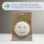 Scrub Daddy Sponge - Dye Free - Scratch-Free Scrubber for Dishes and Home, Odor Resistant, Soft in Warm Water, Firm in Cold, Deep Cleaning, Dishwasher Safe, Multi-use, 1ct (2 Pack)
