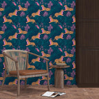 BOKEBEVE Tropical Contact Paper Tiger Wallpaper Peel and Stick Vintage Animal Wall Paper for Bedroom Bathroom Drawer Counter Cabinet Renter Friendly 17.5 x 78.5In