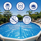 In The Swim 21' Standard Blue Round Solar Pool Cover 8 Mil for Solar Heating Above Ground Pools and Inground Pools