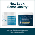 QRxLabs Salicylic & Glycolic Acid Acne Clearing Pads - 2% Salicylic & 10% Glycolic Acid - Exfoliating Pads for Acne, Bacne, Butt Acne, Body Acne - Daily Pads - 50ct