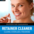 ZENGATE Retainer Cleaner Tablets for Dentures, Retainers, Aligners & Night Guards – 120 Denture Cleaning Tablets, 3-Minute Deep Clean, Removes Odor, Plaque & Stains – FSA HSA Eligible