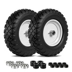 TPXQWL 16" 4.80/4.00-8 Flat Free Wheelbarrow Tire & Wheel, 2-Pack