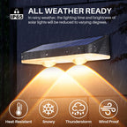 XmnSoly Solar Fence Lights 8 Pack Bright LED Lens Downlights Waterproof 3000K/4000K/6000K 3 Modes Dusk to Dawn Deck Lighting Solar Powered for Step, Porch