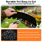 ESOHOT 4 inch Tall Landscape Edging Kit 120FT Garden Edging with 210 Spikes for Lawn Edging and Flower Beds (Black, 120FT)