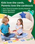 THE BAMBINO TREE Alphabet Flash Cards - Thick ABC Flash Cards for Kids Ages 3-6 - Lowercase & Uppercase Letter Recognition Learning Game