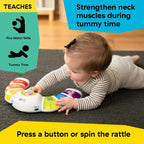 Baby Einstein Glow & Discover Light Bar Musical Activity Station and Tummy Time Toy, Montessori Cause and Effect Early Learning for 3-36 months