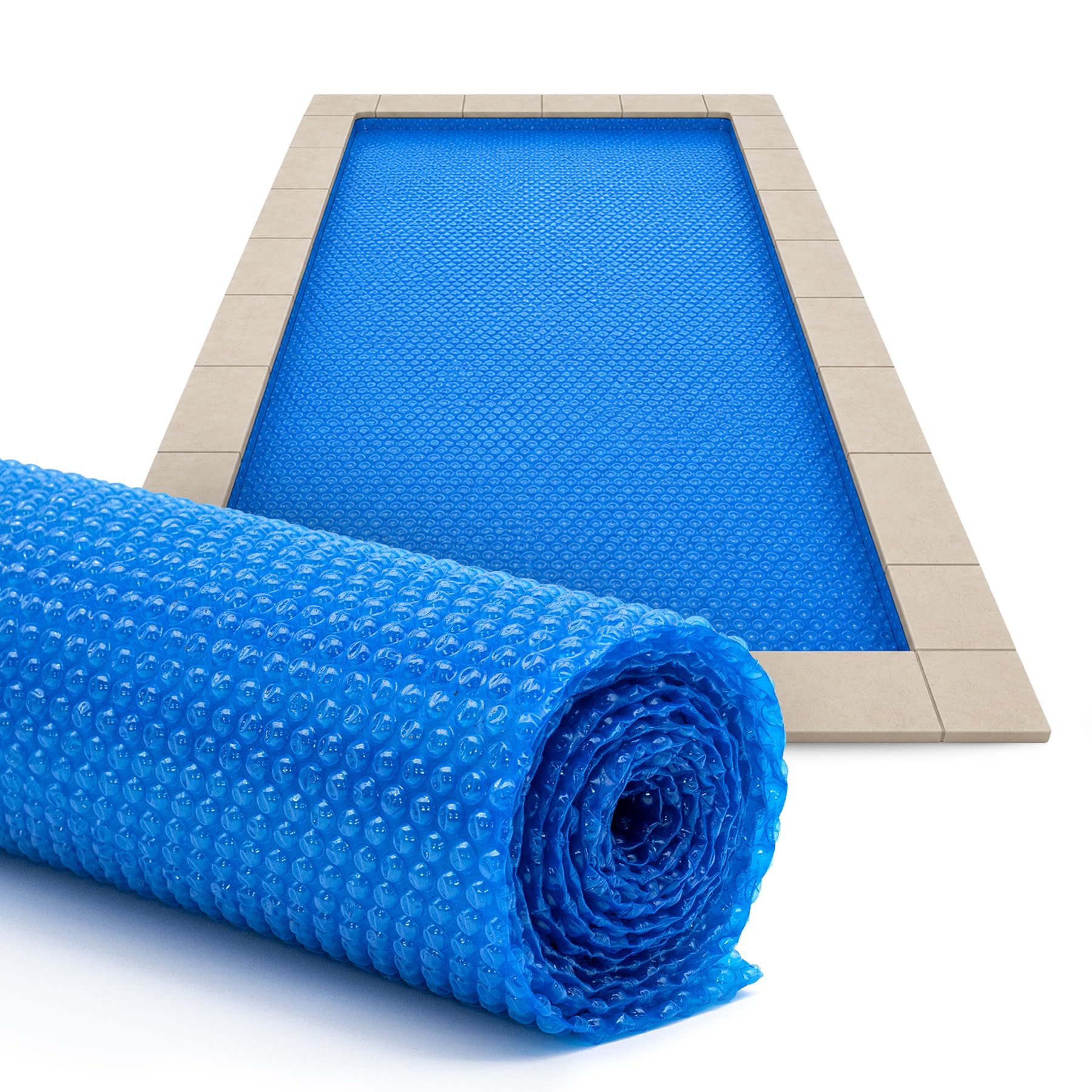 Sun2Solar Blue 9 ft x 18 ft Rectangle Solar Cover | 8 Mil | Heat Retaining Blanket for Rectangular Inground & Above Ground Swimming Pools | Use Sun to Heat Pool | Bubble Heating Blankets | 800 Series