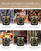 AOOVOO Scented Candles Gift Set - 6 Pack Candles for Men