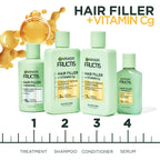 Garnier Fructis Hair Filler Strength Repair Shampoo and Conditioner Set with Vitamin Cg, Weak Hair Care, 10.1 Fl Oz, 2 Items, 1 Kit