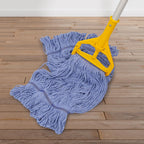 2 Pack Heavy Mop Replace Head，mop Head Replacement,Commercial mop Heads,Reusable Mop Head Refills-Replacement Mop Heads SuitableWet Industrial Blue Cotton Looped End String Head Refill (Blue)