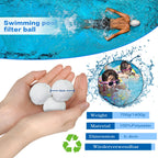 Bohodiy 1.5 lbs Pool Filter Balls for Sand Filter, Reusable Pool Fiber Filter Balls Replace 55lbs Pool Filter Sand，Efficient Pool Filter Media Balls for Filter Pump, Pool Cleaning (1.54 Lbs)
