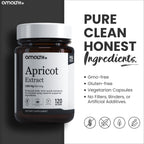 AMALTH Apricot Extract Supplement Capsules (25:1) 120 Capsules 500mg per Capsule, 1000 mg Servings (Pack of 1) (Herbal, Vegan, Non-GMO and Gluten Free)