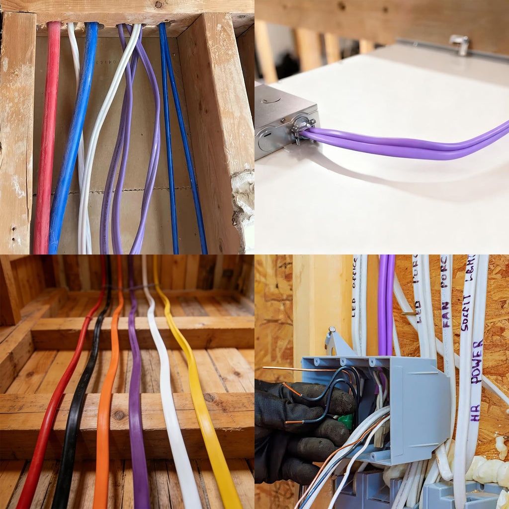 NM-B 12/3 Wire with Ground,25ft 12 Gauge 3 Conductor Electrical Wire,12 AWG Solid Copper Indoor W/G NMB Cable,12/3 Non-Metallic Sheathed Cable Residential Wiring for Outlets,Switches,Lighting