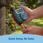 Orbit Programmable Digital Hose Watering Timer - 1 Outlet - Battery Powered - with LCD Screen - Built-in Rain Delay - Water-Resistant - 62061