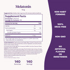 Natrol 5mg Melatonin Gummies, Sleep Support for Adults, Melatonin Supplements for Sleeping, 140 Strawberry-Flavored Gummies, 70 Day Supply