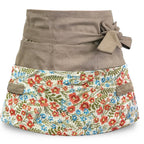 MILCIL Gardening Apron Women, Half Floral Serve Garden Apron with 8 Pockets