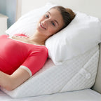 Wedge Pillow for Sleep Apnea, 12 Inch Adjustable Height Bed Wedge Pillow for Headboard, Gerd, Acid Reflux Relief, Snoring, and Post Surgery Recovery. Bed Pillow for Sitting Up in Bed