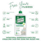 Quick Shine Multi Surface Floor Cleaner & Floor Polish w/Clean Shine Technology 2-27oz Bottles | Use on Hardwood, Laminate, Luxury Vinyl Plank, Tile & Stone | Safer Choice Formulas