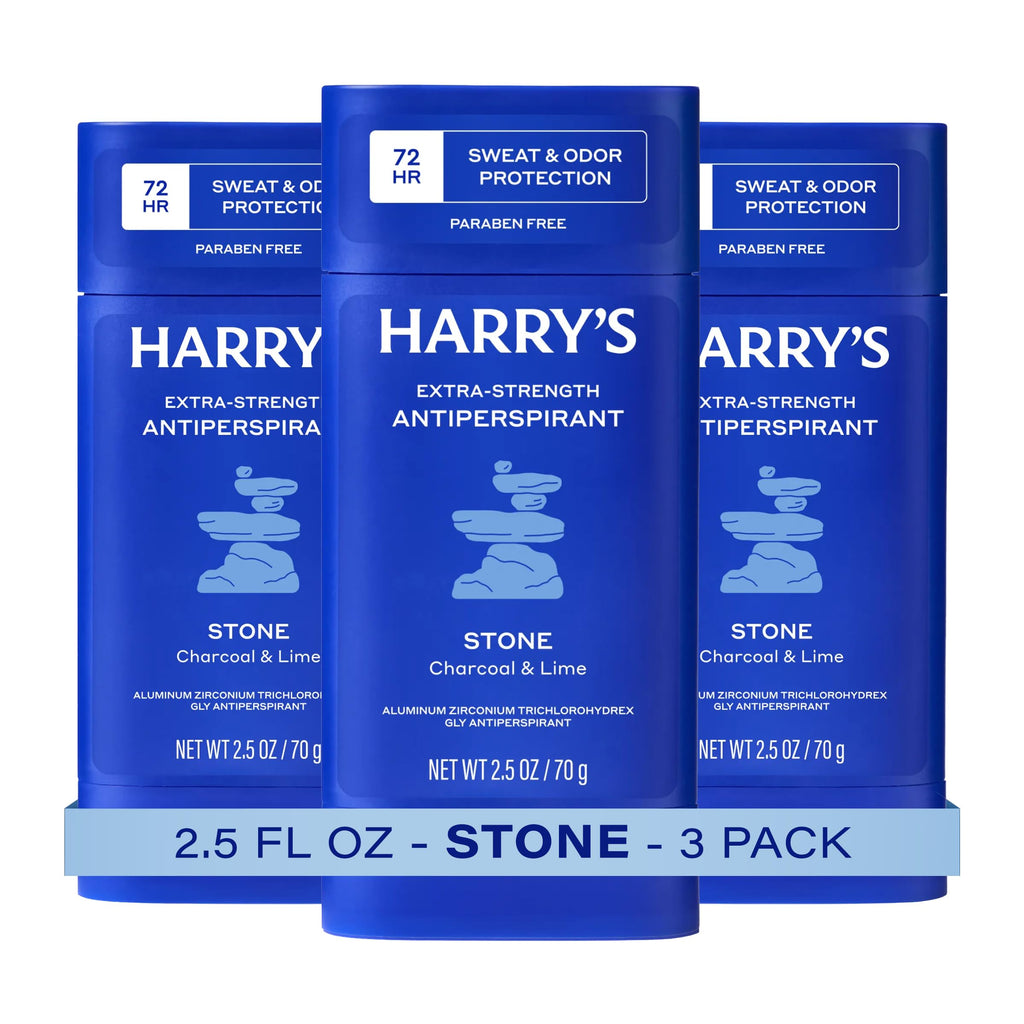 Harry's Extra-Strength Antiperspirant Deodorant - Stone - 2.5 oz (3 Pack)