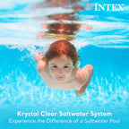 Intex Krystal Clear Saltwater Pool Chlorine System for Above Ground Pools up to 2,200 Gallons, Pool Cleaner with Automatic Timer and Self Cleaning
