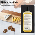 Cutting Board Wax and Conditioner with Food Grade Beeswax - Treat Wood Countertops, Butcher Blocks, Wooden Utensils and Bowls - Made in USA (12oz)