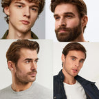 FEYIR 9 Pairs Earrings for Men Stainless Steel Small Hoop Earrings Hypoallergenic CZ Cross Dangle Earrings Cubic Zirconia Stud Earrings Huggie Men's Earrings Set