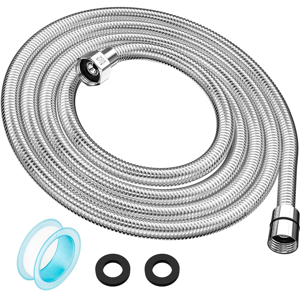 TEELLA 118" Shower Hose, Extra Long 304 Stainless Steel Handheld Shower Head Hose Extension/Replacement, Flexible & Durable, G1/2 Universal Insert & Nut