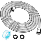 TEELLA 118" Shower Hose, Extra Long 304 Stainless Steel Handheld Shower Head Hose Extension/Replacement, Flexible & Durable, G1/2 Universal Insert & Nut