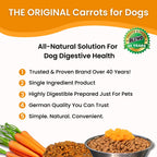 Olewo Carrots Digestive Dog Food Supplement, effective dog diarrhea relief for over 35 years, adds natural source vitamins to any dog food to promote overall health, 1-ingredient, non-GMO product, Made in Germany, 2.2 Pounds