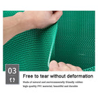Drainage Non Slip Mats 3'x10' Heavy Duty Commercial Floor Mat Mesh Hollow Door Mat Roll for Swimming Pool Bathroom Kitchen Garage Indoor Outdoor Wet Area,Blue,0.9×3M/3×10FT