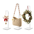 pickpiff Adjustable Purse Display Stands - White Tabletop Display Holder for Handbags, Wreaths and Banners, for Home Closets, Retail Displays and Vendor Booths (2-Pack)