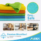 AIDEA Microfiber Cleaning Cloth, 200PK, Absorbent Shop Rags, Microfiber Towels for Cars, Kitchen Towels, Dusting Cloth for Home, Window, Cleaning Supplies, 12"×12"