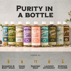 Carolina Castile Soap Bay Rum Scent – Certified Organic Base, High Olive Oil Content, Non-Drying, Made with Organic Oils, Concentrated Natural Body Wash for Men and Women (Bay Rum, 32 Fl Oz)