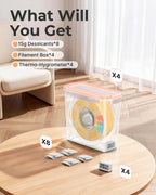 YOOPAI Pro Filament Storage Box with Temperature & Humidity Monitor – Single Spool Airtight Filament Container, Visible Temperature & Humidity Display, Moisture & Dust Proof for 3D Printing(3 Pack)