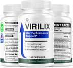 Virilix Capsules - Virilix Advanced Support Formula Pills All Natural Ingredients Maximum Strength, Daily Premium Vitamins for Overall Health & Wellness Reviews, 60 Capsules for 1 Month