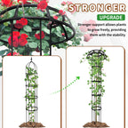 Mushroom Obelisk Trellis for Climbing Plants Outdoor 65", Adjustable Weatherproof Garden Umbrella Plant Trellis Support for Rose, Clematis, Cucumber, Pole Beans, Potted Plants, Yard Patio, 1 Pack
