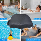 REEZEIVI Hot Tub Booster Seat for Adults,5 Inch Thick SPA Cushion,Weighted Hot Tub Cushion with Non-Slip Bottom,Quick Dry Spa seat,Washable 3D Mesh,Inflatable Hot Tub,Pool, Bathtub(Grey Green)