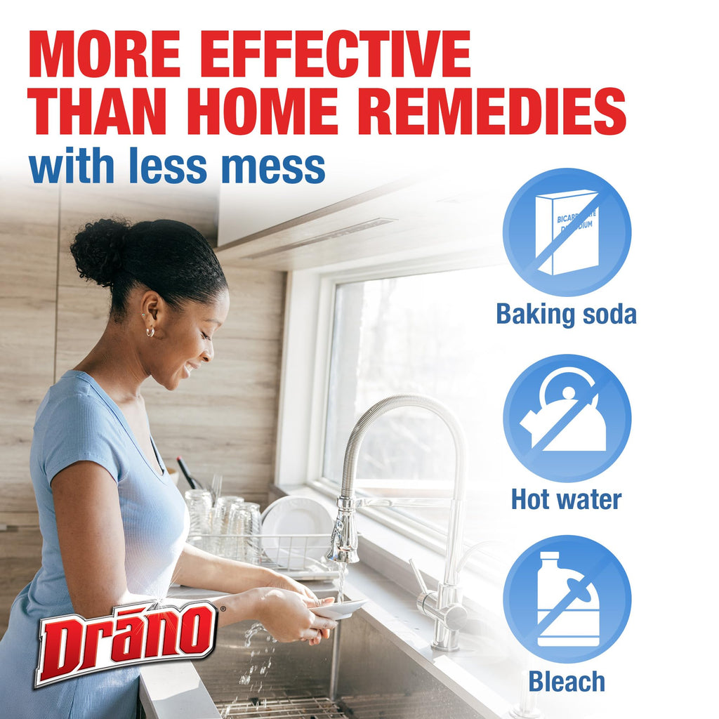 Drano Balance Drain Clog Remover and Cleaner, Non-Corrosive Formula, Safe on All Pipes and Septic Tanks, Formulated Using Only Essential Ingredients, 32 Fl Oz