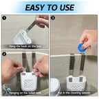 moonoom 2Pcs Toilet Tank Cleaning Tablet Holder,3.7'' x 2.9'' x 0.7'' Toilet Tank Bleach Tablet Bracket, Hanging Toilets Bowl Cleaner Carrier for Preventing Dissolved Residue From Polluting Water Tank