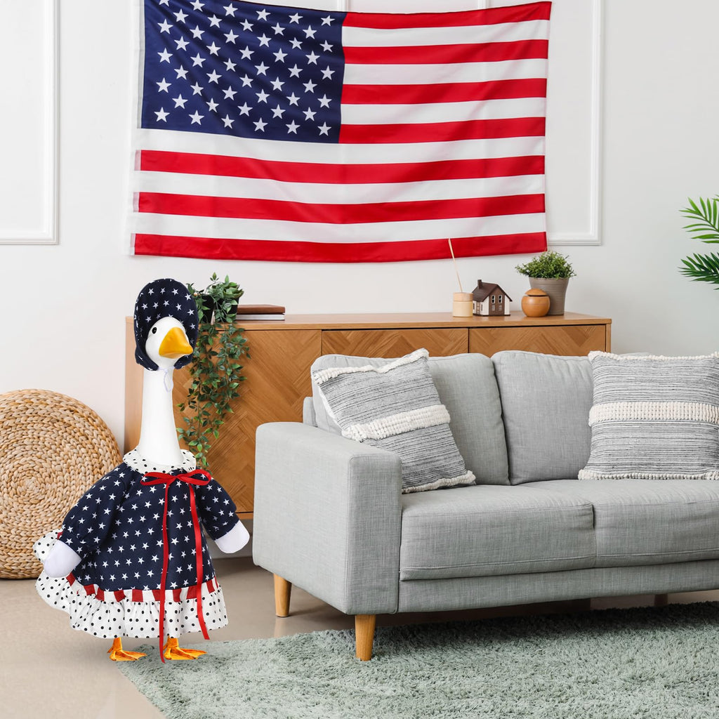 Yeyeplum Veterans Day Goose Outfits for 23'' American Flag Goose Clothes