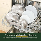 Cuisinart 3-Piece Stainless Steel Mixing Bowl Set with Lids, CTG-00-SMB