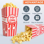 VOISEN Popcorn Boxes,20 Pack Popcorn Bucket Containers